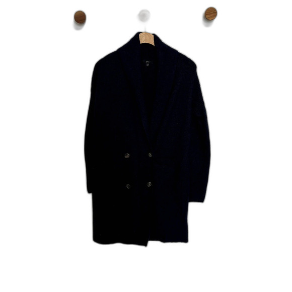 J.crew Long Sleeve Double Breasted Cardigan Jacket Navy XXS Wool Alpaca - Picture 2 of 16